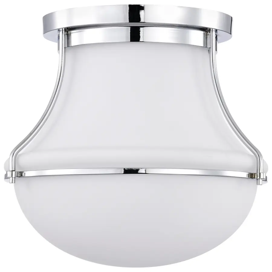 Valdora 1-Light Flush Mount in Polished Nickel - Image 5