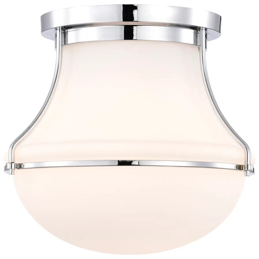 Valdora 1-Light Flush Mount in Polished Nickel - Image 6