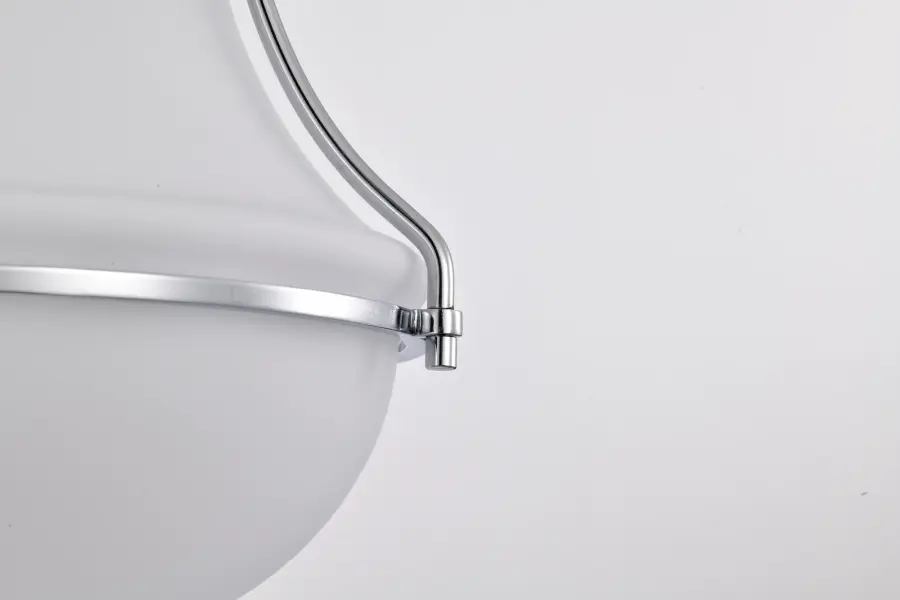 Valdora 1-Light Pendant in Polished Nickel with White Opal Glass - Image 12