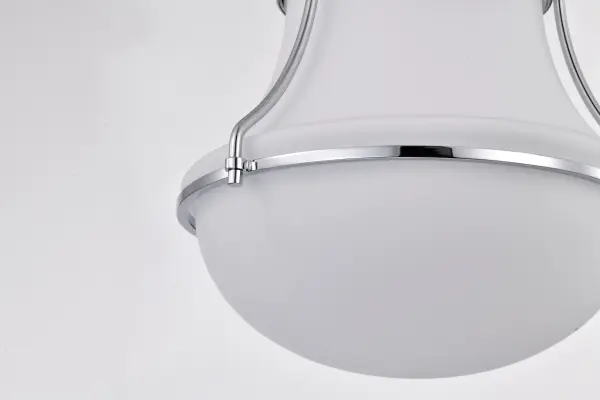 Valdora 1-Light Pendant in Polished Nickel with White Opal Glass - Image 13