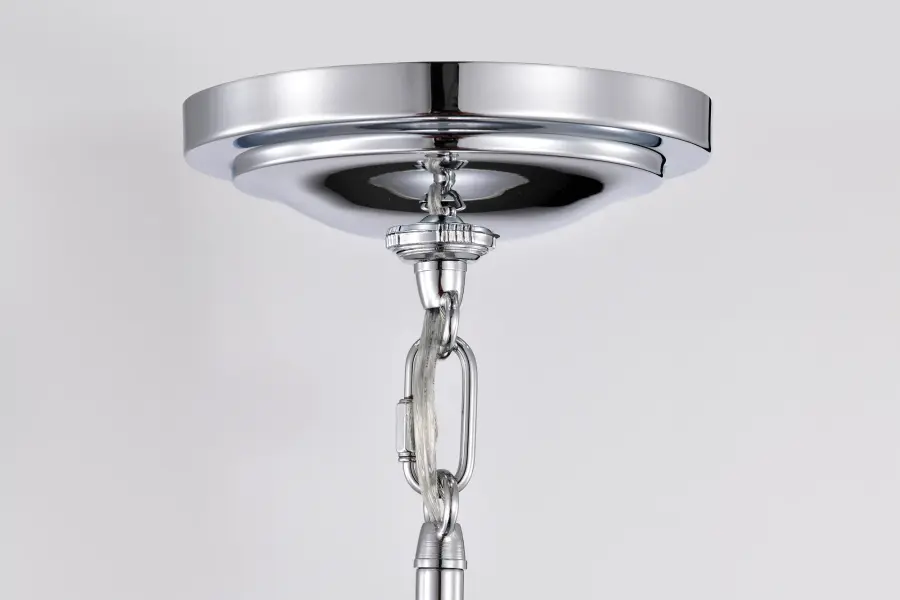 Valdora 1-Light Pendant in Polished Nickel with White Opal Glass - Image 8