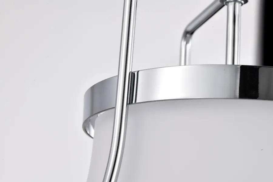 Valdora 1-Light Pendant in Polished Nickel with White Opal Glass - Image 11