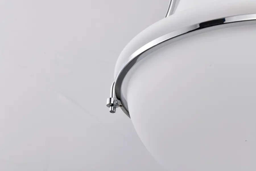 Valdora 1-Light Pendant in Polished Nickel with White Opal Glass - Image 14