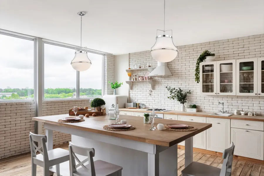 Valdora 1-Light Pendant in Polished Nickel with White Opal Glass - Image 15