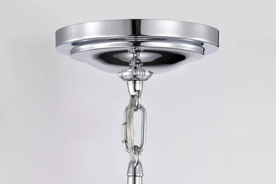 Valdora 1-Light Pendant in Polished Nickel with White Opal Glass - Image 8