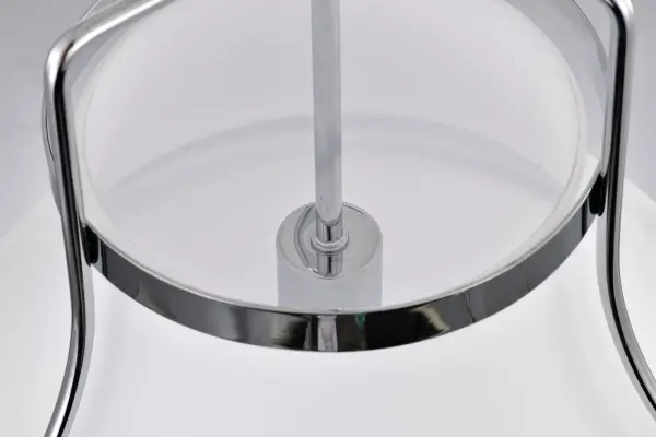 Valdora 1-Light Pendant in Polished Nickel with White Opal Glass - Image 9