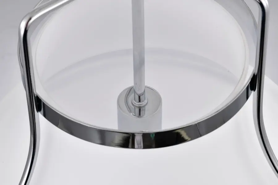 Valdora 1-Light Pendant in Polished Nickel with White Opal Glass - Image 9