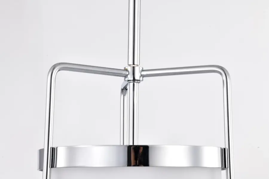 Valdora 1-Light Pendant in Polished Nickel with White Opal Glass - Image 10