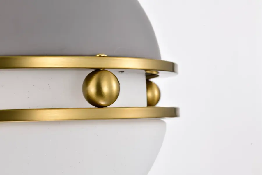 Everton 1-Light Pendant in Matte Gray & Brass with Etched Opal Glass - Image 12