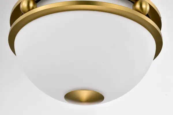 Everton 1-Light Pendant in Matte Gray & Brass with Etched Opal Glass - Image 13