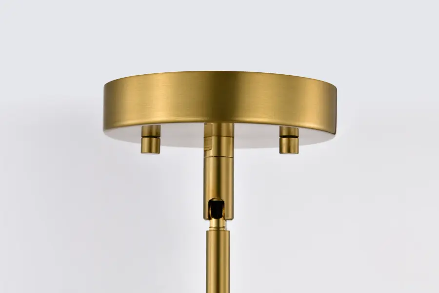 Everton 1-Light Pendant in Matte Gray & Brass with Etched Opal Glass - Image 9