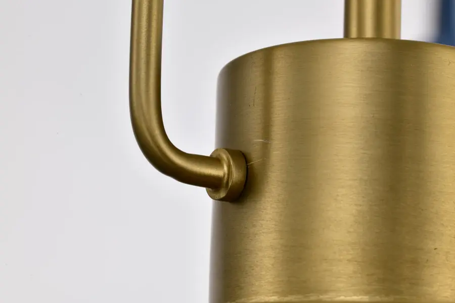 Everton 2-Light Pendant in Matte Gray and Brass - Image 13