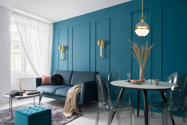 Everton 2-Light Pendant in Matte Gray and Brass - Image 14