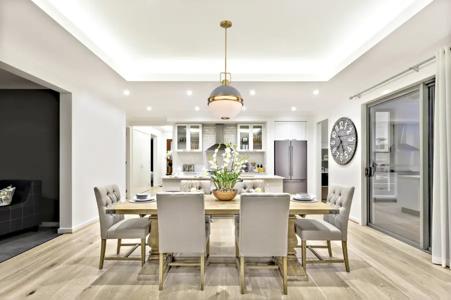 Everton 2-Light Pendant in Matte Gray and Brass - Image 17