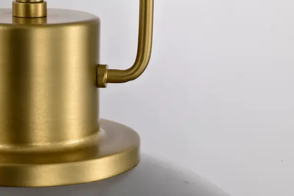 Everton 2-Light Pendant in Matte Gray and Brass - Image 9