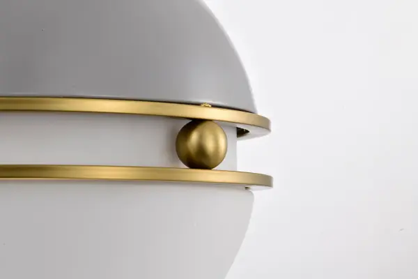 Everton 2-Light Pendant in Matte Gray and Brass - Image 10