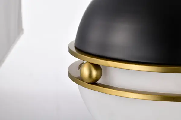 Everton 2-Light Pendant in Matte Black & Brass - Image 11