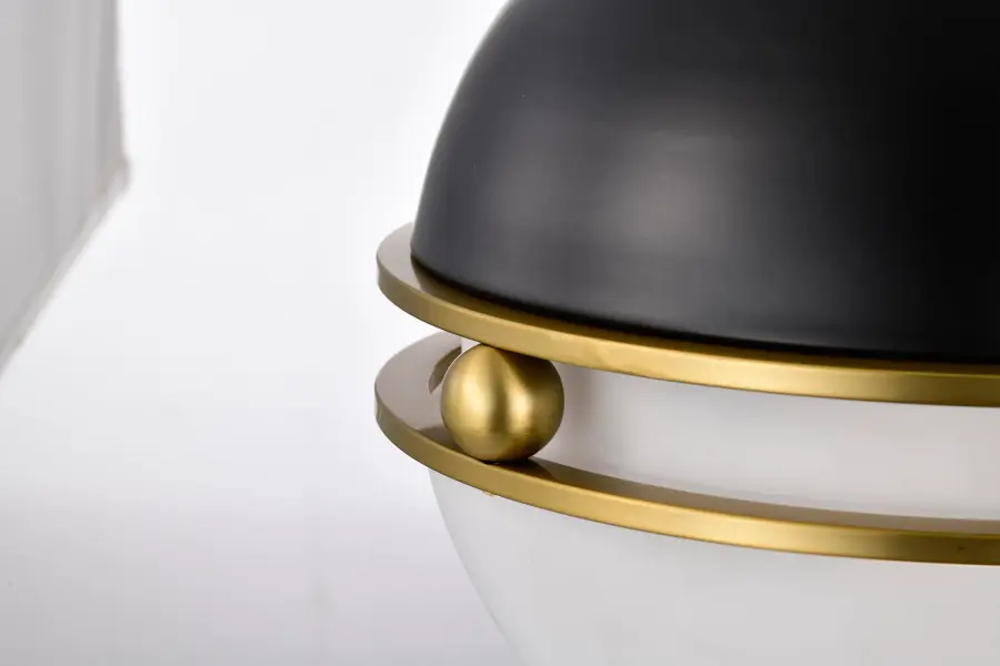 Everton 2-Light Pendant in Matte Black & Brass - Image 11