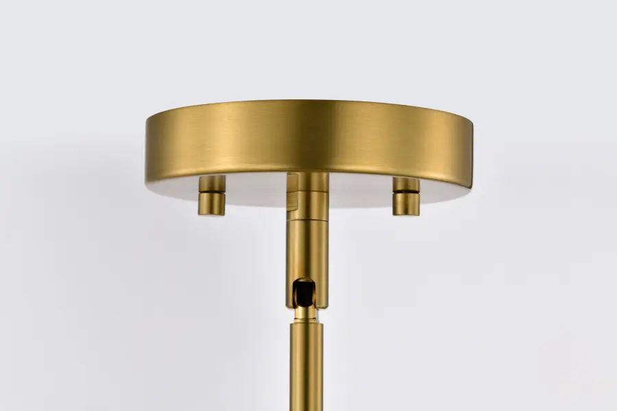 Everton 2-Light Pendant in Matte Black & Brass - Image 7