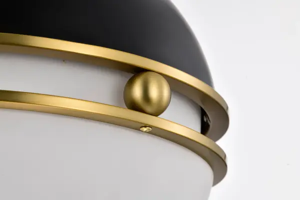Everton 2-Light Pendant in Matte Black & Brass - Image 10