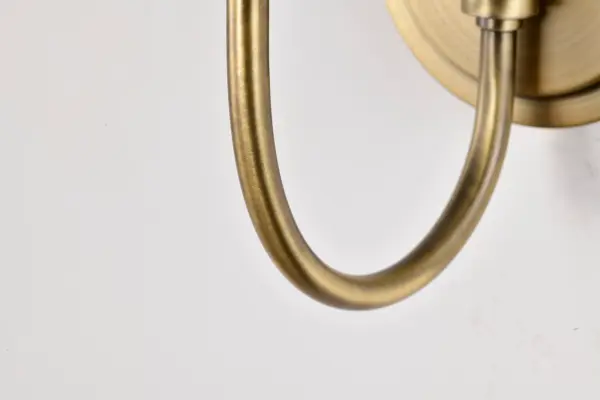 Brookside 1-Light Wall Sconce in Vintage Brass with Clear Glass - Image 10