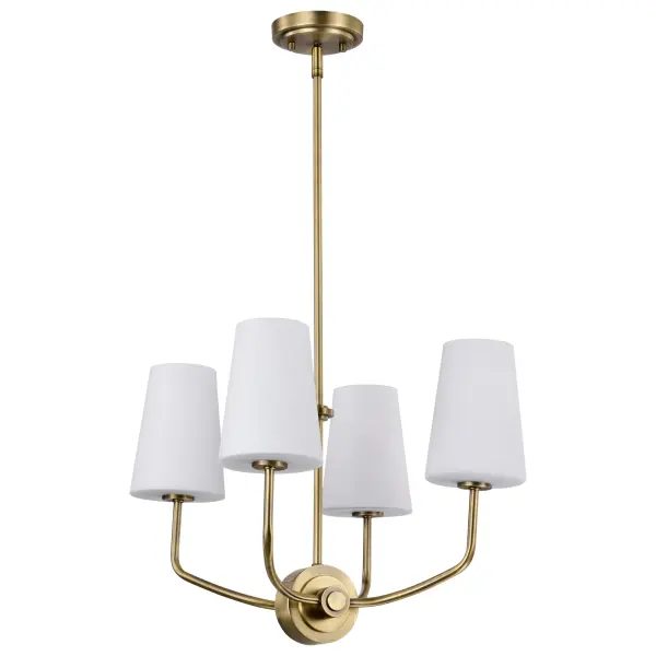 Elegant Traditional Chandelier with Timeless Vintage Brass Finish - Image 1