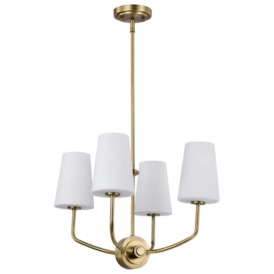 Elegant Traditional Chandelier with Timeless Vintage Brass Finish - Image 1