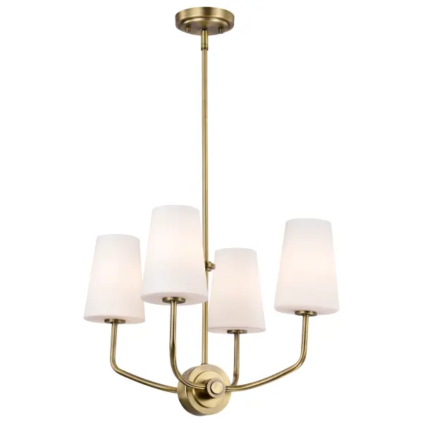 Elegant Traditional Chandelier with Timeless Vintage Brass Finish - Image 2