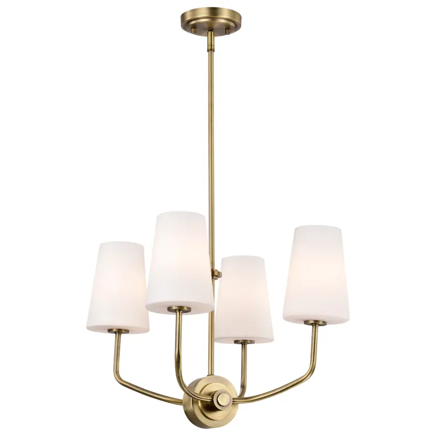 Elegant Traditional Chandelier with Timeless Vintage Brass Finish - Image 2
