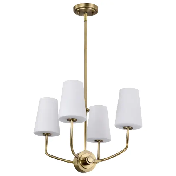 Elegant Traditional Chandelier with Timeless Vintage Brass Finish - Image 3
