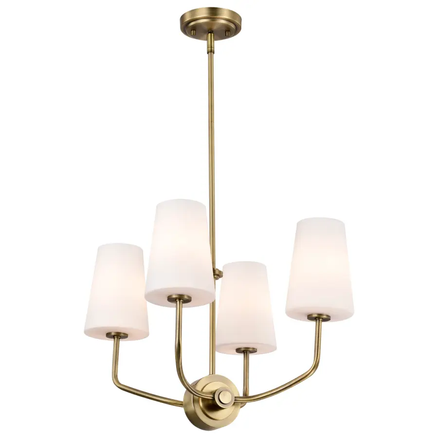 Elegant Traditional Chandelier with Timeless Vintage Brass Finish - Image 4