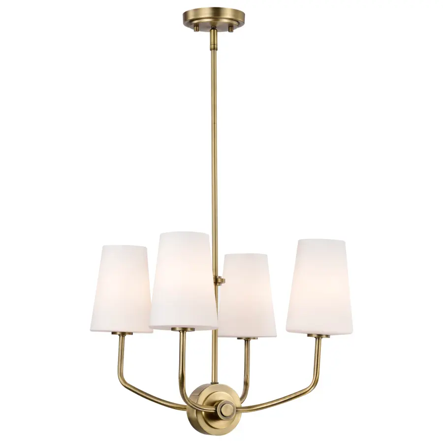 Elegant Traditional Chandelier with Timeless Vintage Brass Finish - Image 6