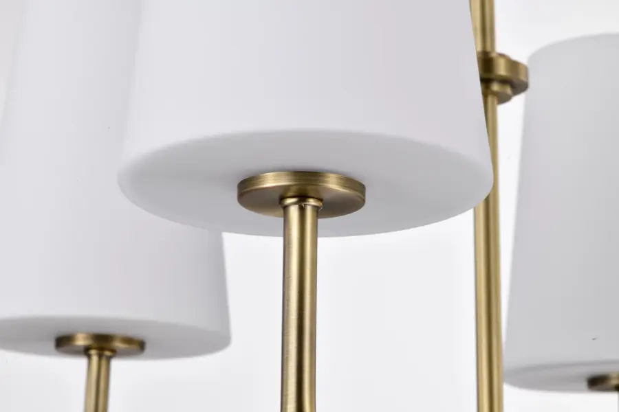 Elegant Traditional Chandelier with Timeless Vintage Brass Finish - Image 9