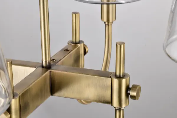 Brookside 4-Light Chandelier in Vintage Brass with Clear Glass - Image 7