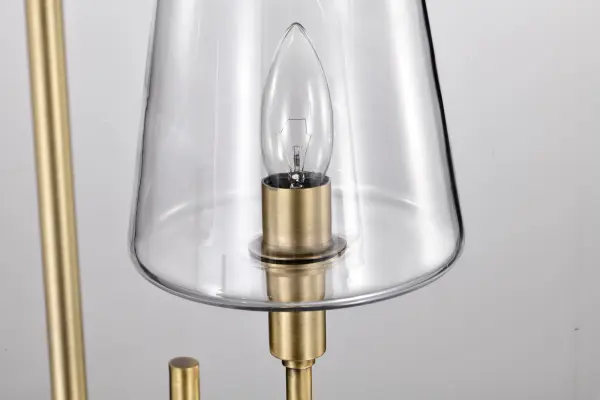 Brookside 4-Light Chandelier in Vintage Brass with Clear Glass - Image 8