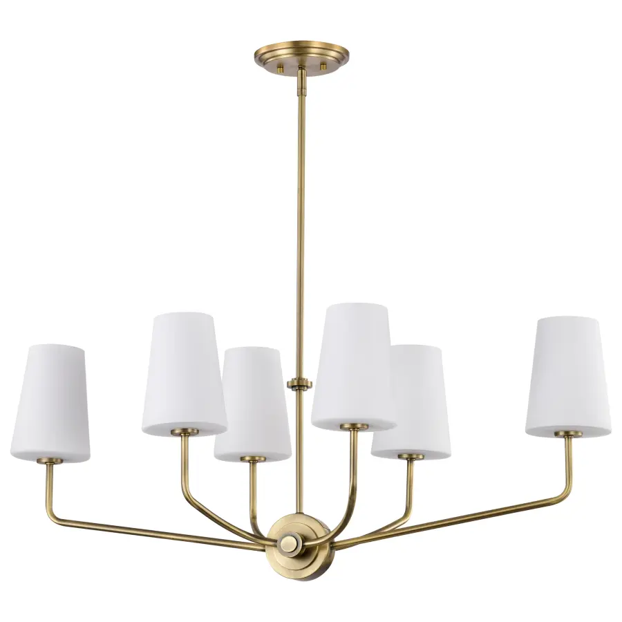 Elegant Traditional Island Pendant with Timeless Brass Finish - Image 1