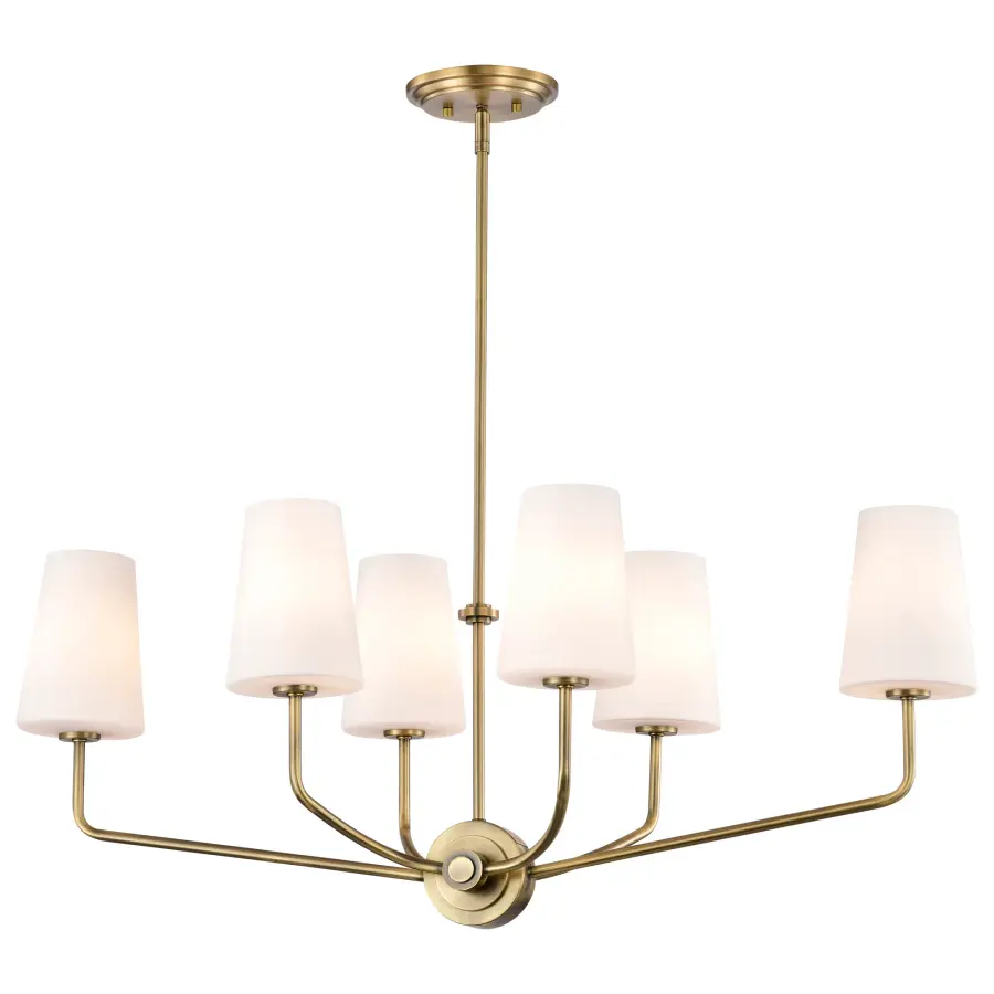 Elegant Traditional Island Pendant with Timeless Brass Finish - Image 2