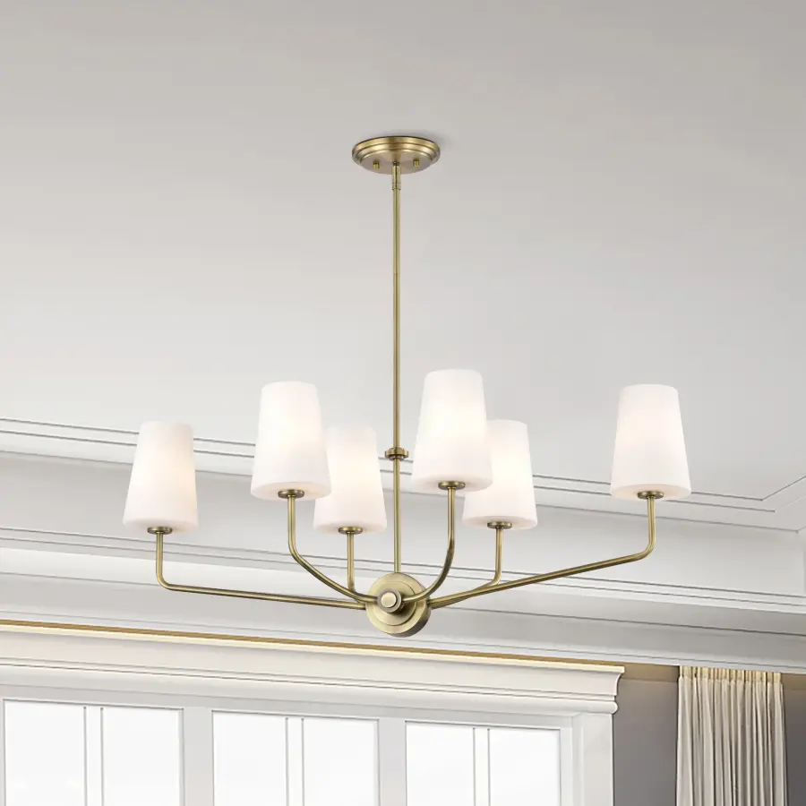 Elegant Traditional Island Pendant with Timeless Brass Finish - Image 15