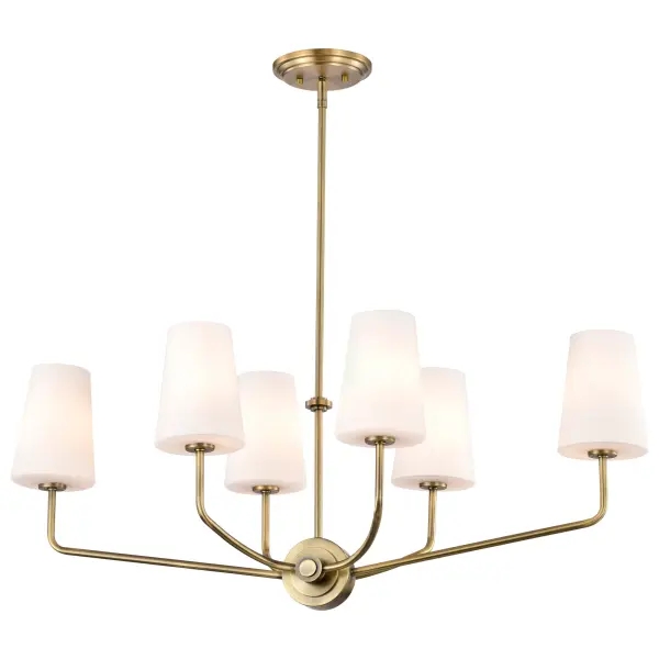Elegant Traditional Island Pendant with Timeless Brass Finish - Image 3