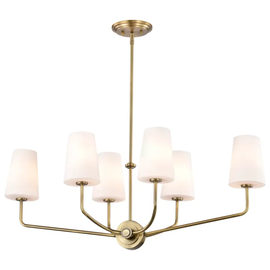 Elegant Traditional Island Pendant with Timeless Brass Finish - Image 3
