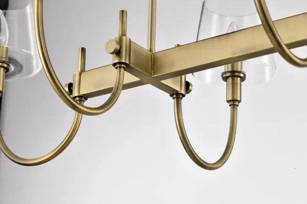 Brookside 6-Light Island Pendant in Vintage Brass - Image 12