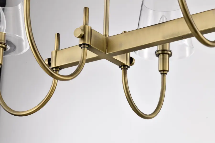 Brookside 6-Light Island Pendant in Vintage Brass - Image 12