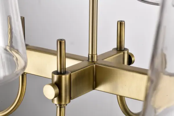 Brookside 6-Light Island Pendant in Vintage Brass - Image 14