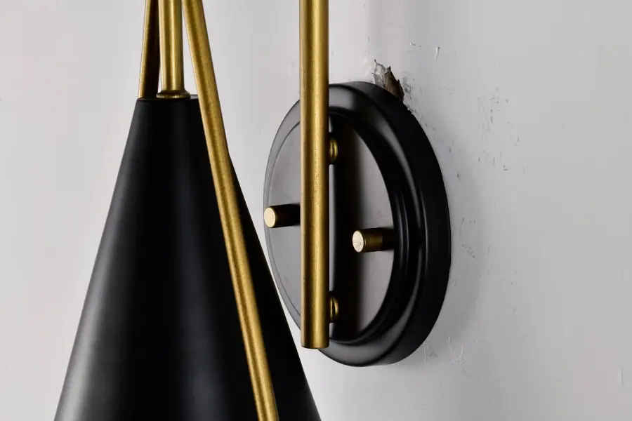 Admiral 1-Light Wall Sconce in Matte Black and Natural Brass - Image 12