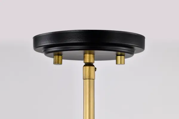 Admiral 1-Light Pendant in Matte Black and Natural Brass - Image 7