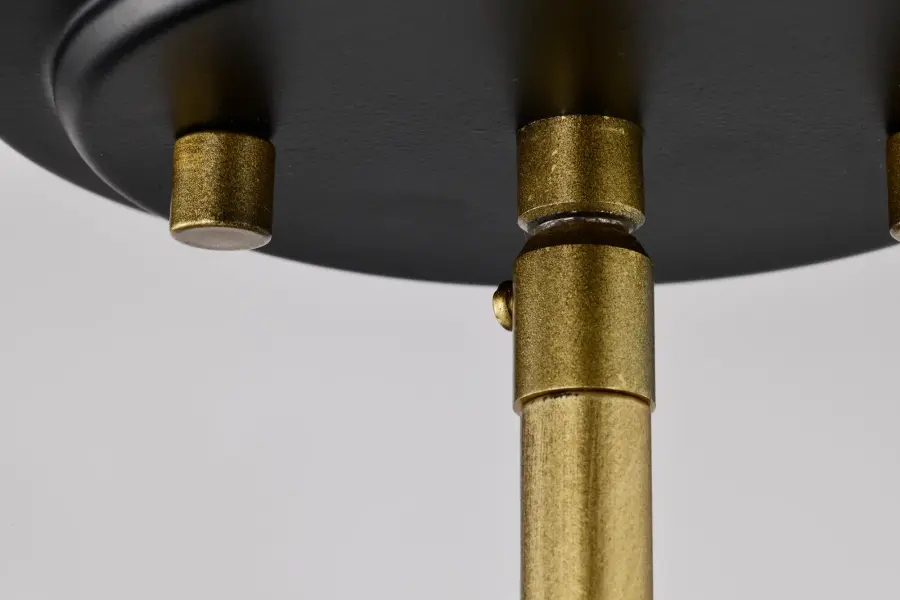 Admiral 1-Light Pendant in Matte Black and Natural Brass - Image 8