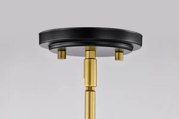 Admiral 1-Light Pendant in Matte Black and Natural Brass - Image 7