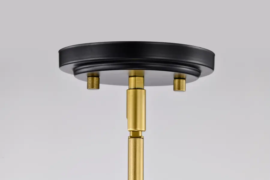 Admiral 1-Light Pendant in Matte Black and Natural Brass - Image 7