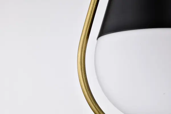 Admiral 1-Light Pendant in Matte Black and Natural Brass - Image 9