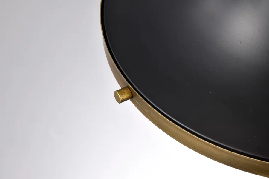 Lafayette 1-Light Pendant in Matte Black with Brass Accents - Image 12